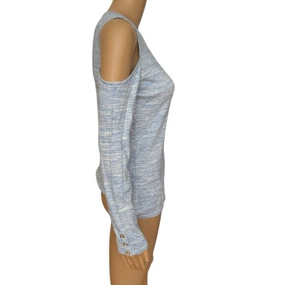 Lilly Pulitzer Lyon Pullover Sunny Shoulder Sweater Lapis Blue Space Dye M - Picture 4 of 9